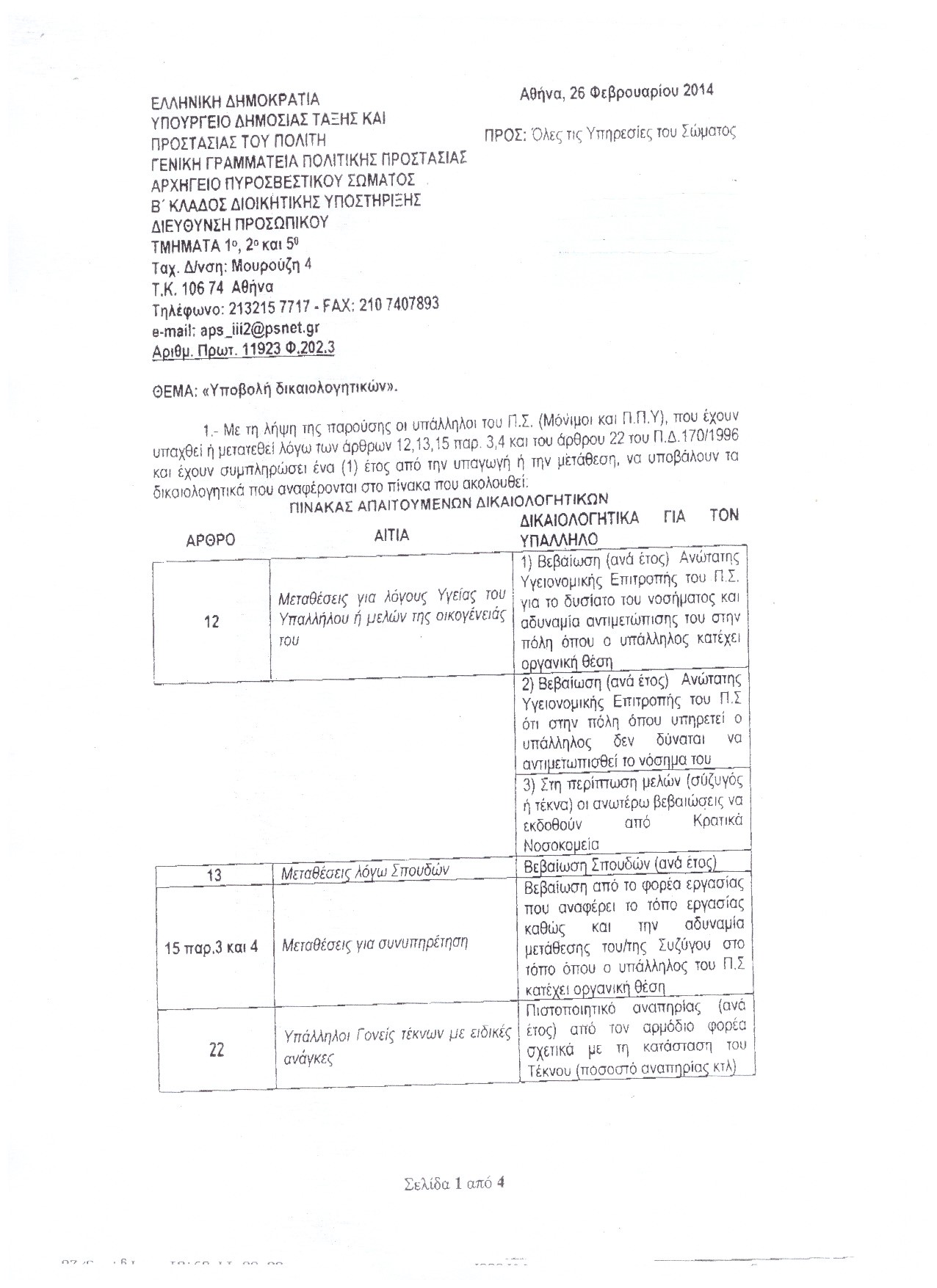 Υποβολή Δικαιολογητικών 1